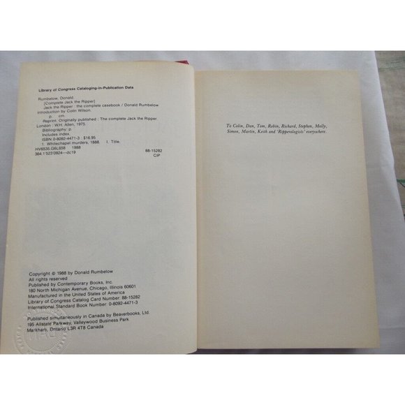 Jack the Ripper: The Complete Casebook by Rumbelow, Donald 1988 - Picture 10 of 12